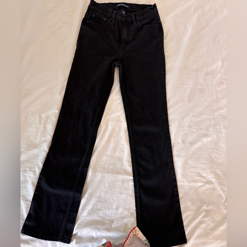 Calvin Klein Black Straight-Leg High-Rise Jeans - Size 27 - Picture 3 of 9